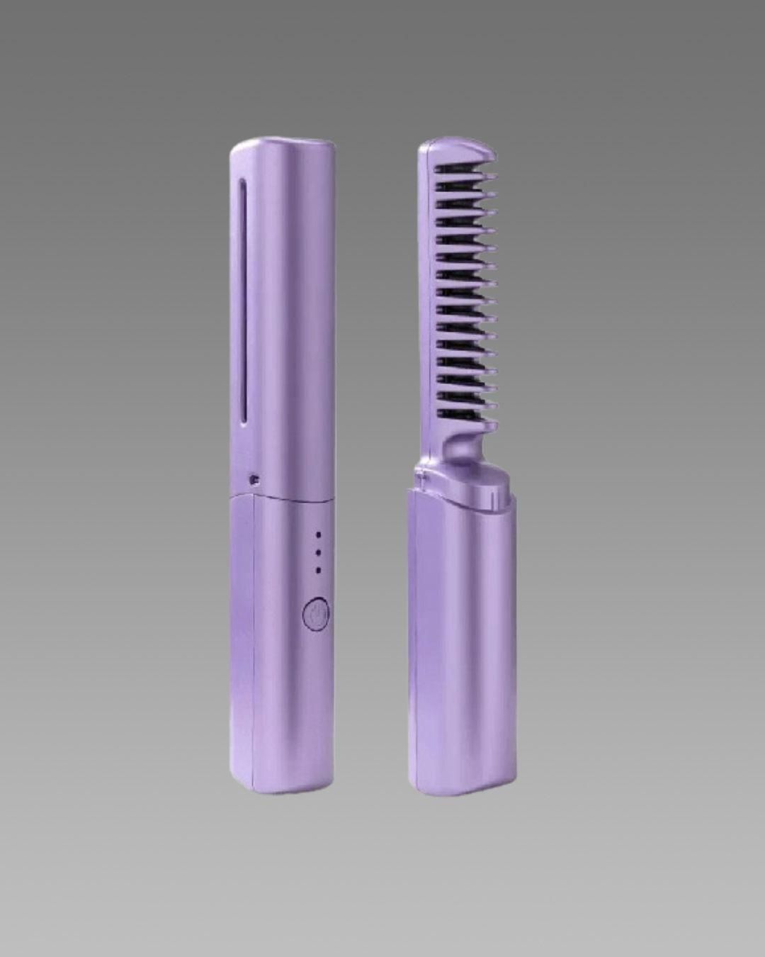 MINIMAL™Meneflix Portable Mini Hair Straightener Cordless Rechargeable Mini Adjustable Hair Straightener Hot Comb