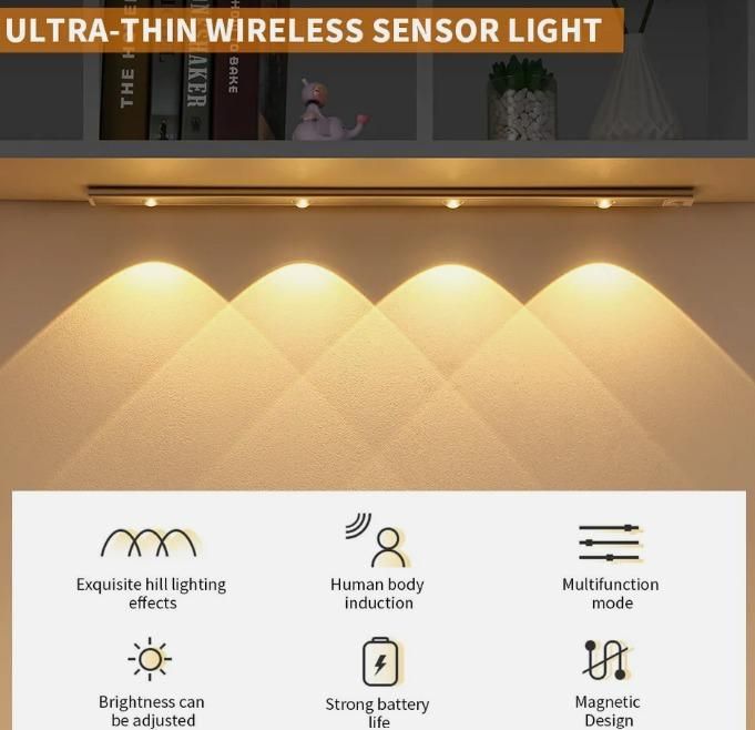 MINIMAL™LED PIR Motion Sensor Cabinet  With USB Rechargeble