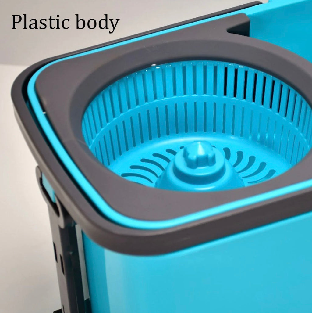 Quick Spin Mop Plastic spin, Bucket Floor Cleaning, Easy Wheels & Big Bucket, Floor Cleaning Mop with Bucket