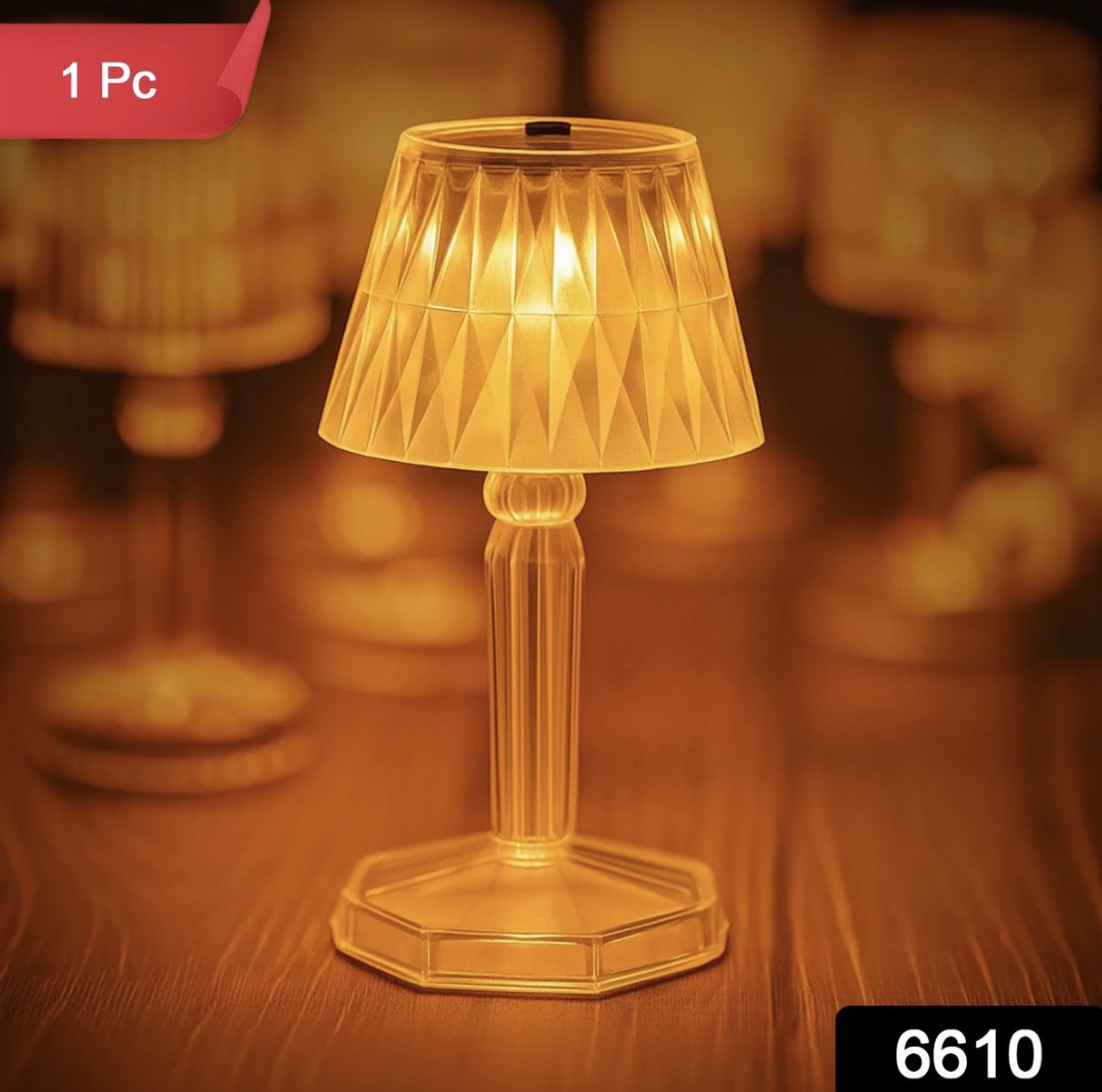 2in1 Transparent Mini Crystal Table Lamp with Reflection Light