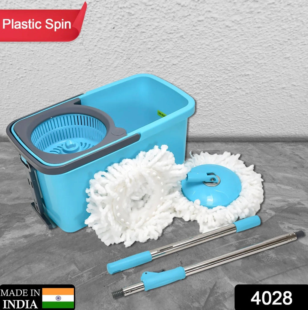 Quick Spin Mop Plastic spin, Bucket Floor Cleaning, Easy Wheels & Big Bucket, Floor Cleaning Mop with Bucket