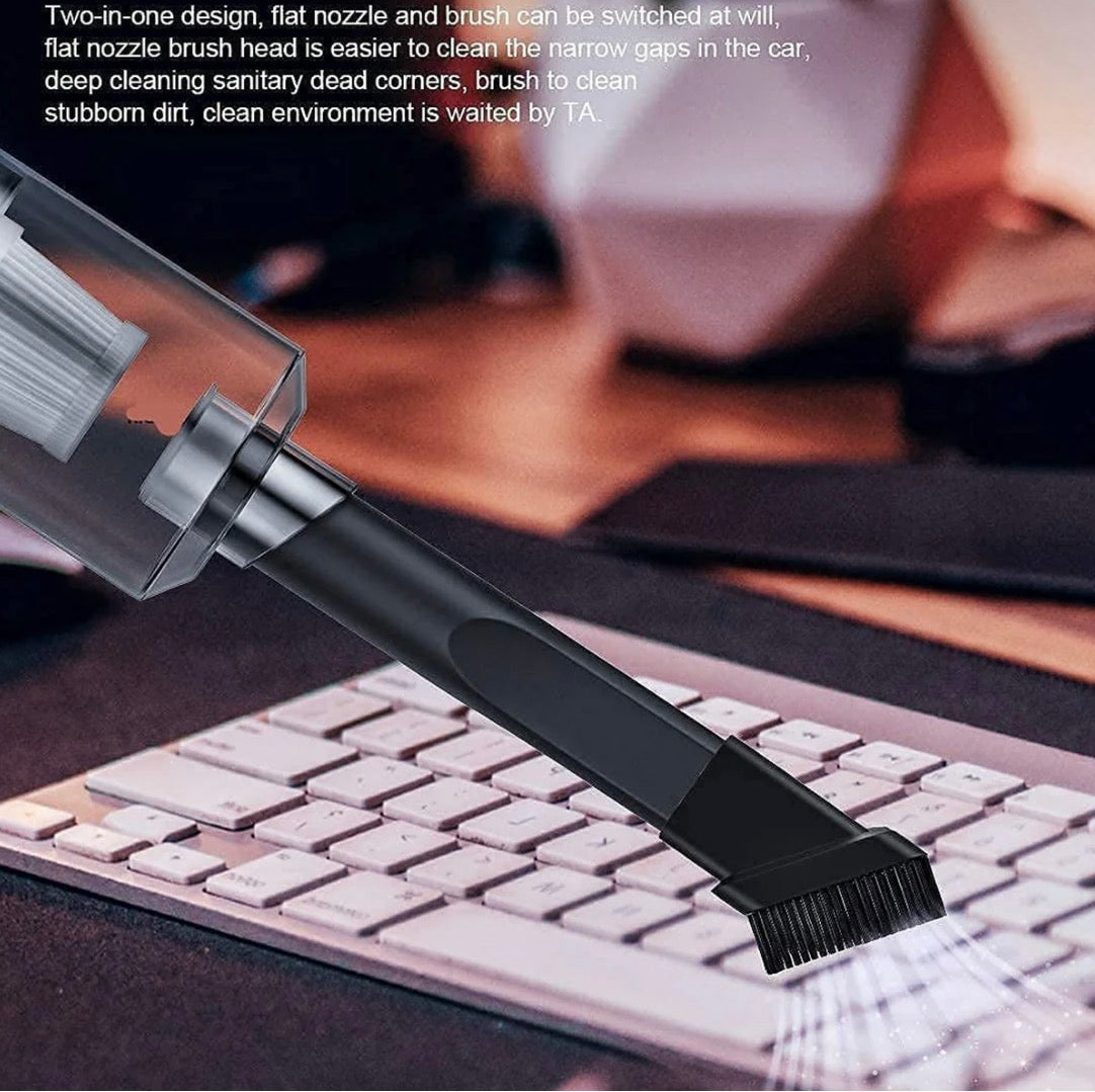 2 in 1 Wireless Vacuum Cleaner – 120W Handheld USB Rechargeable for Home & Car (1 Pc)