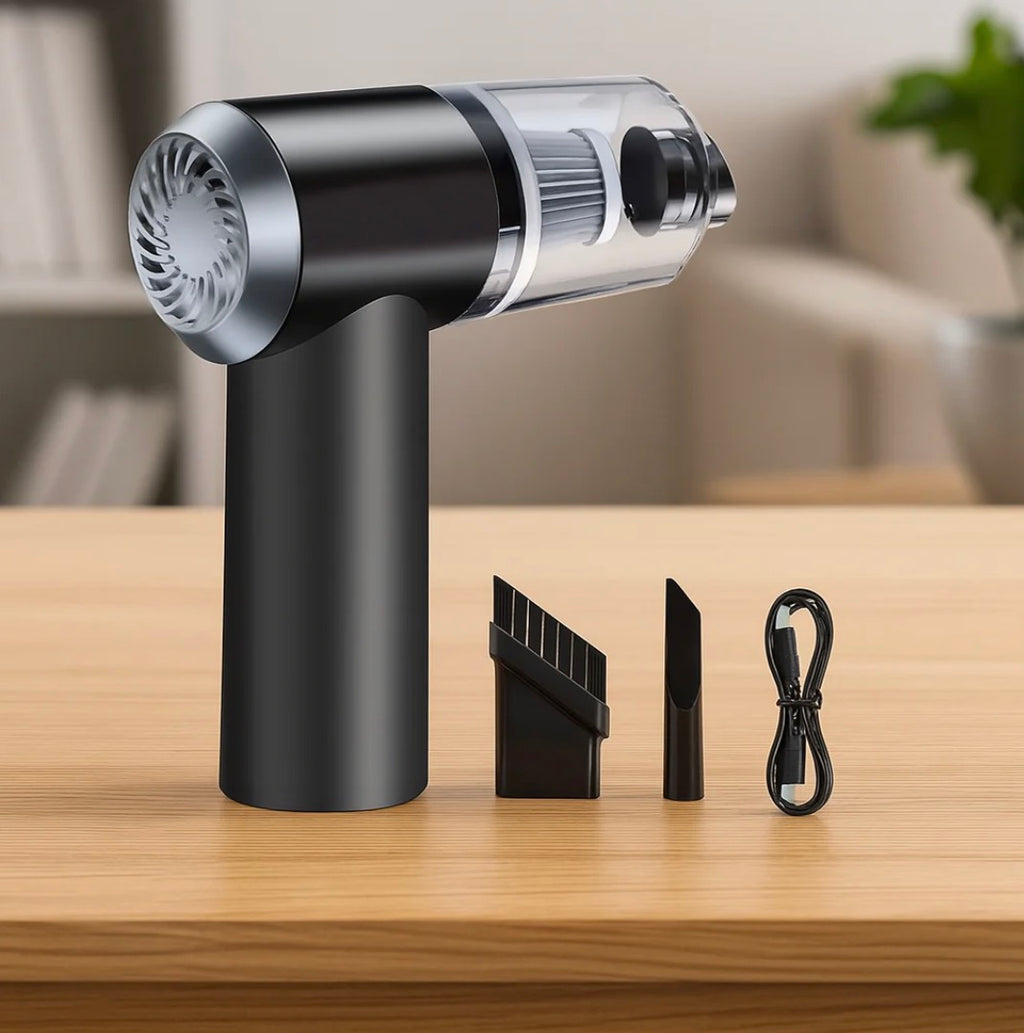 2 in 1 Wireless Vacuum Cleaner – 120W Handheld USB Rechargeable for Home & Car (1 Pc)