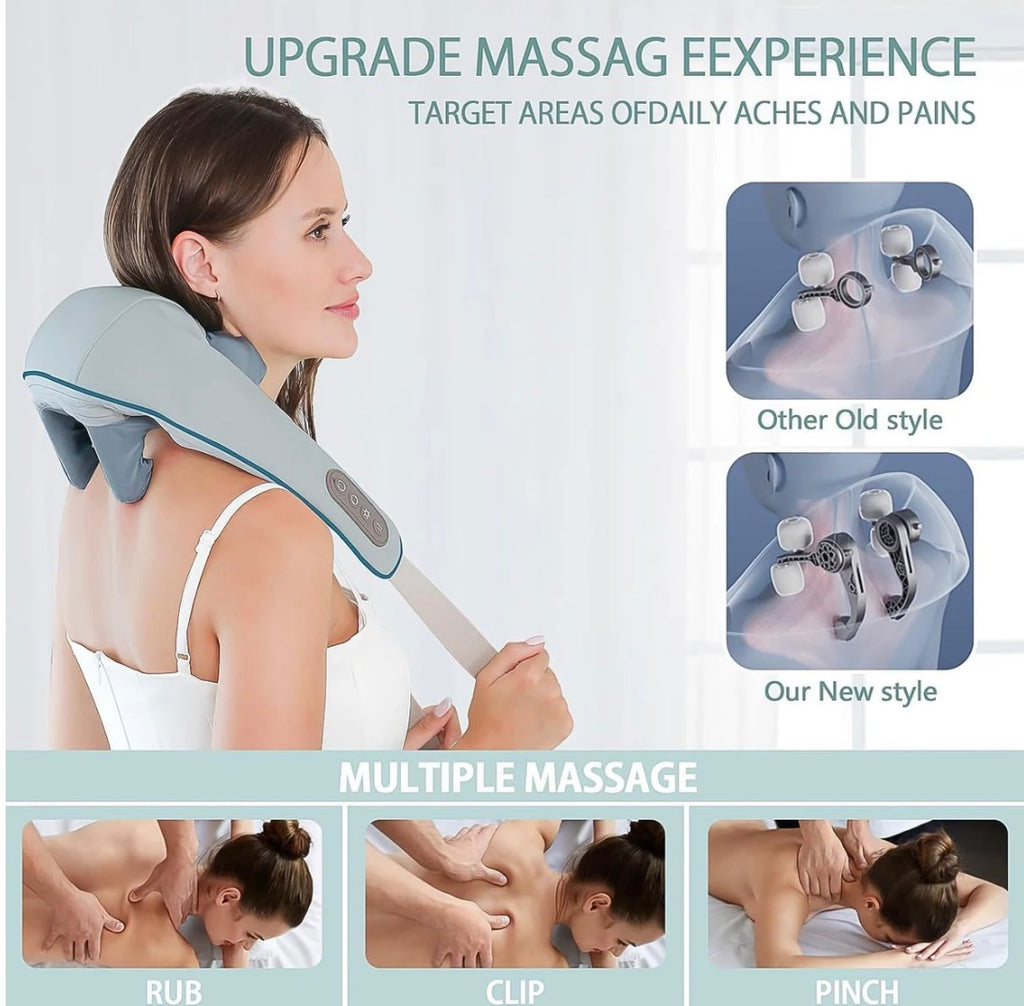 Neck & Shoulder Massagers with Heat, Electric Rechargeable (1 Pc)