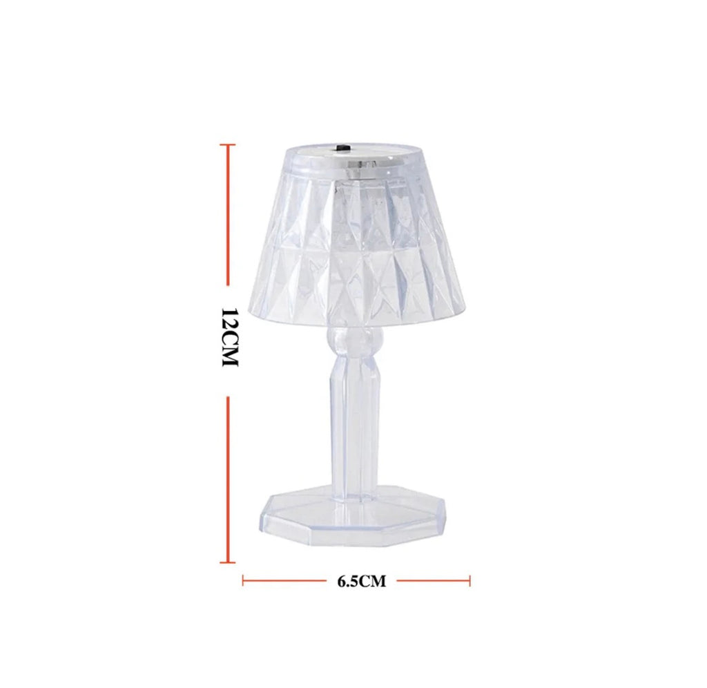 2in1 Transparent Mini Crystal Table Lamp with Reflection Light