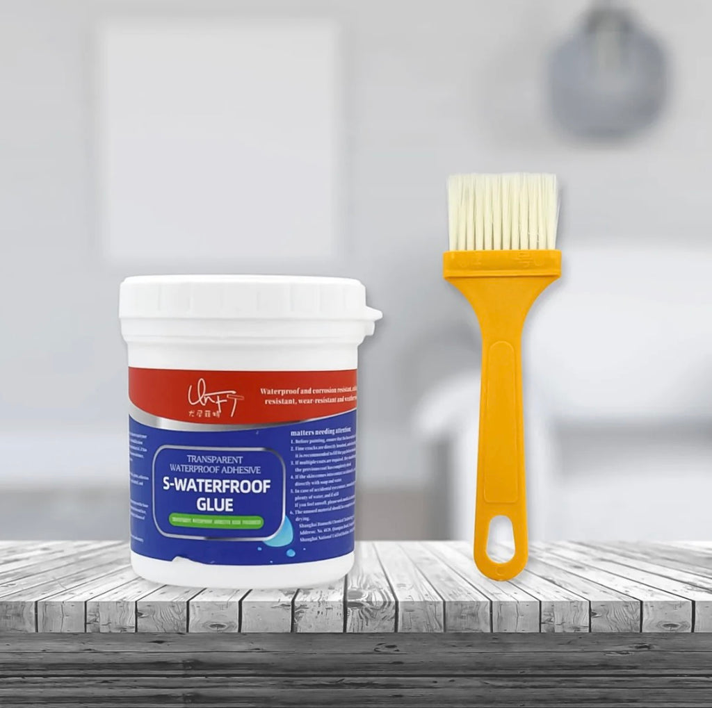 Transparent Waterproof Glue 250g with Brush, Leakage Protection Outdoor Bathroom Wall Tile Window Roof, Anti-Leakage Agent, sealant glue, Roof Sealant Waterproof Gel