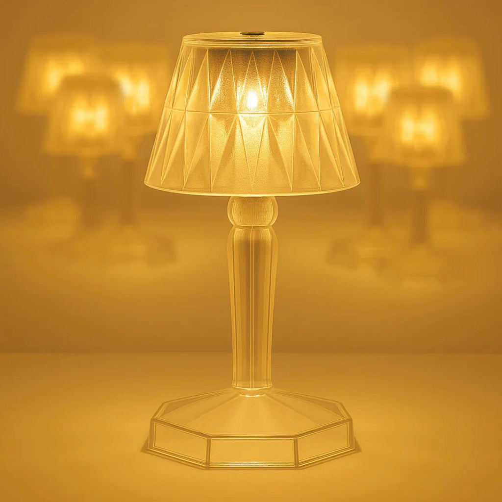 2in1 Transparent Mini Crystal Table Lamp with Reflection Light