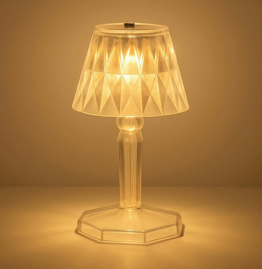 2in1 Transparent Mini Crystal Table Lamp with Reflection Light