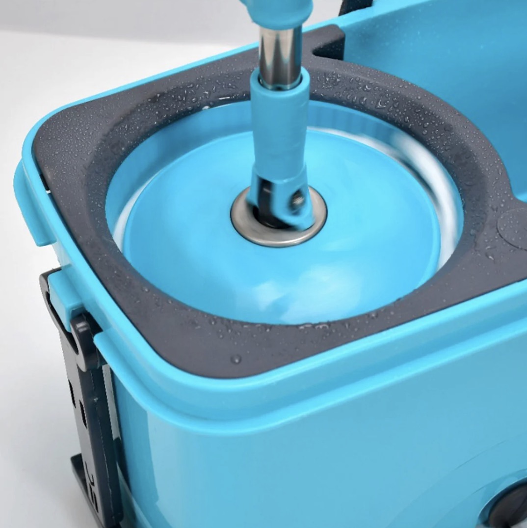 Quick Spin Mop Plastic spin, Bucket Floor Cleaning, Easy Wheels & Big Bucket, Floor Cleaning Mop with Bucket