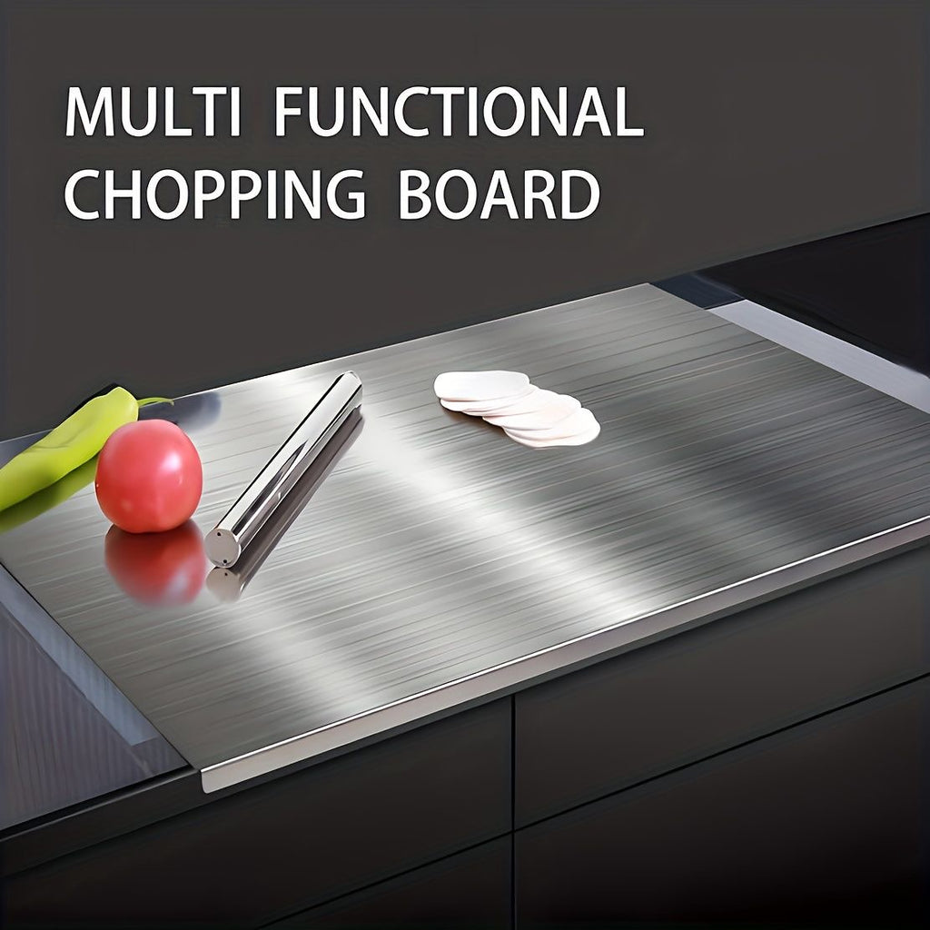 Premium Stainless Steel Anti-Bacterial Chopping Board for Kitchen (1 Pc)