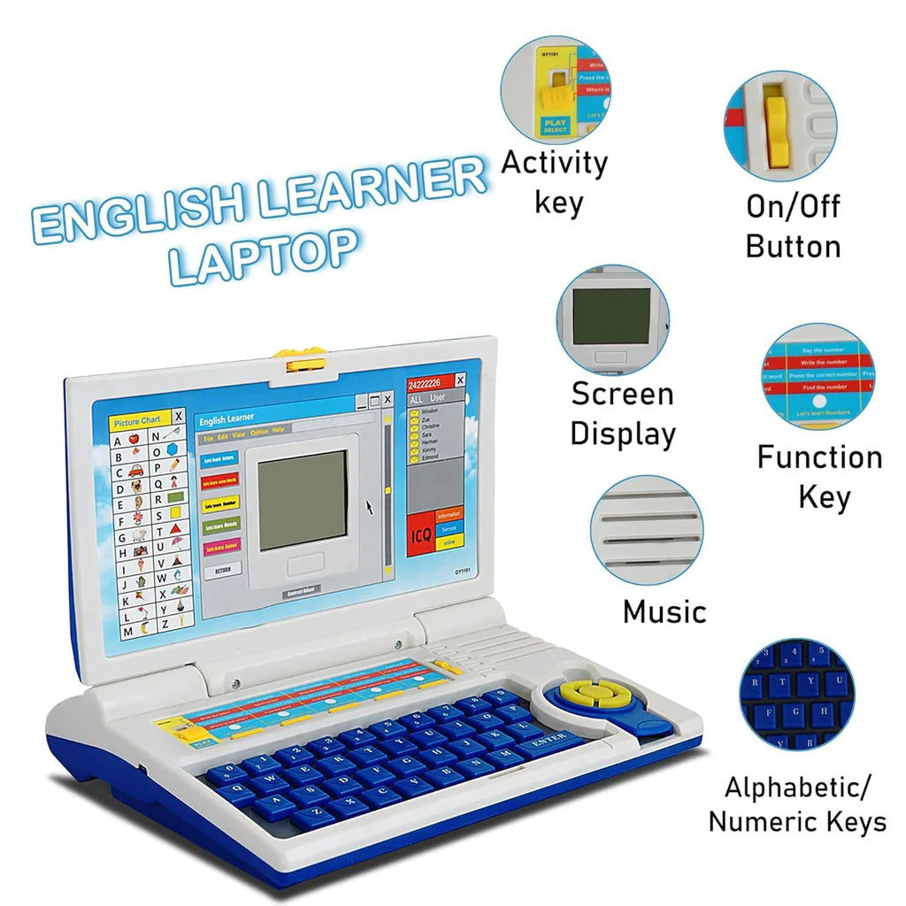 English Learner Educational Laptop Toy – 20 Learning Activities